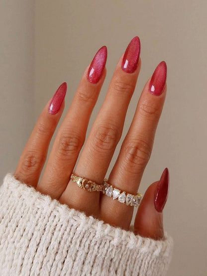 24 pièces de Press nails -Effet chromé