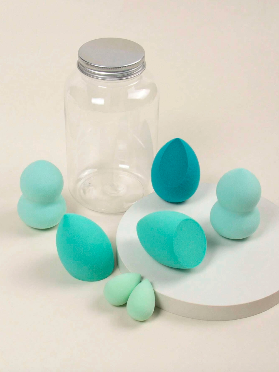 Lot de 7 Beauty Blenders avec rangement