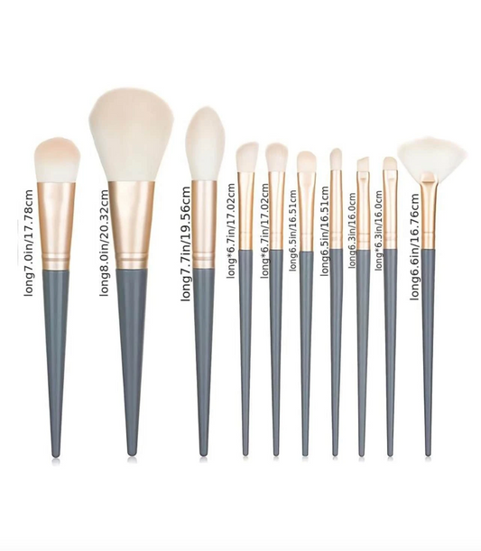 Lot de 10 pinceaux de maquillage