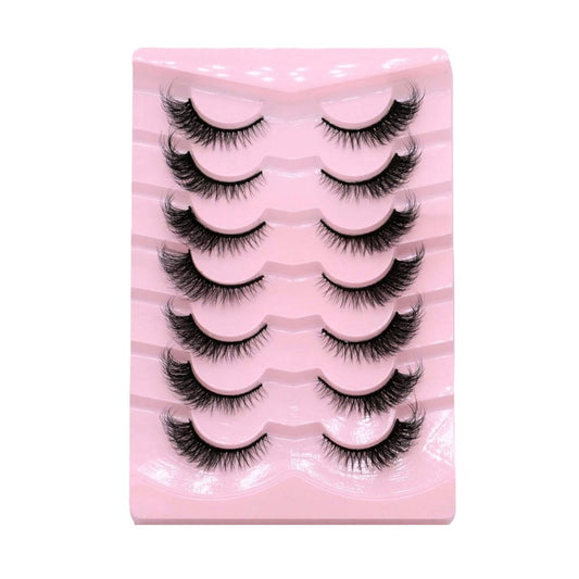 7 PAIRES DE FAUX-CILS - CAT EYES - QX01